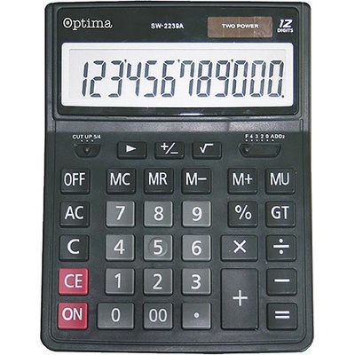 Optima Настолен калкулатор optima sw-2239a 12 цифри 25252 (25252)