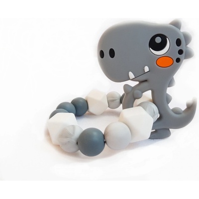 KidPro silikonové Dino šedá