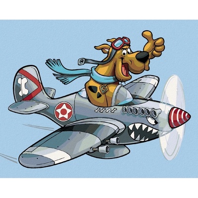 ZUTY Malování podle čísel SCOOBY A LETADLO SCOOBY DOO – Zbozi.Blesk.cz