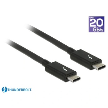 Delock kábel Thunderbolt 3 USB-C male / male összekötő passzív 5A 1m fekete (84845) (84845) (84845)