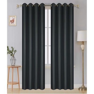 BytoTex Zatemňovací závěsy Blackout 100% ZG-1, 140 x 250 cm-černý
