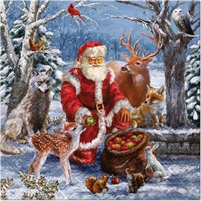 paw servítky santa´s gifts 33x33cm