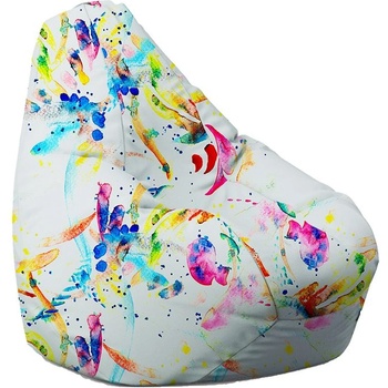 Image 1 of PUFRELAX Пуф, круша, 220л. , Nirvana Hobbit, Culori Jucause, Водоустойчив, Перящ се калъф, Пълнеж от Полистиролни перли, принт (PUF-G-NH-TEXP-CUL)