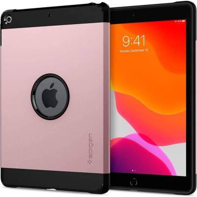 Spigen Tough Armor Case - хибриден кейс с най-висока степен на защита за iPad 7 (2019), iPad 8 (2020) (розово злато)