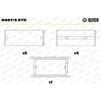 Miska ložiska kľukového hriadeľa GLYCO H007/5 STD