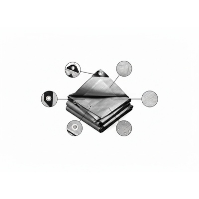 Bradas Сребрист брезент 10x20 м 260 г/м2 (PL26010/20)