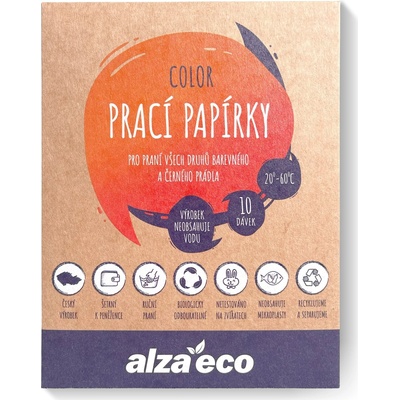 AlzaEco pracie papieriky Color 10 praní