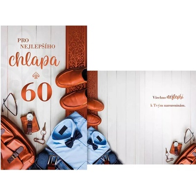 Přání k 60. narozeninám Pro nejlepšího chlapa – Zboží Dáma