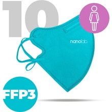 Nanolab nano bezpečný respirátor FFP3 dámsky modrý uni 10 ks