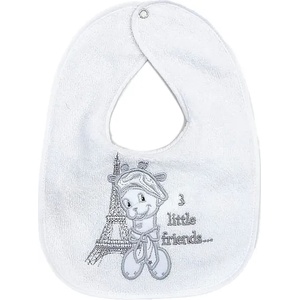 Bambino Casa Лигавник с бродерия Bambino Casa - Paris, Bianco (3358) - baby
