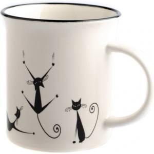 Dakls Порцеланова чаша Cats Nero, 310 ml - Dakls (SAL191018)