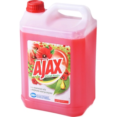 Ajax Floral Fiesta čistiaci prostriedok na všetky druhy podláh Red Flowers 5 l