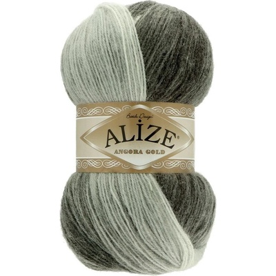 Alize Angora Gold Batik 1900 sivo čierna