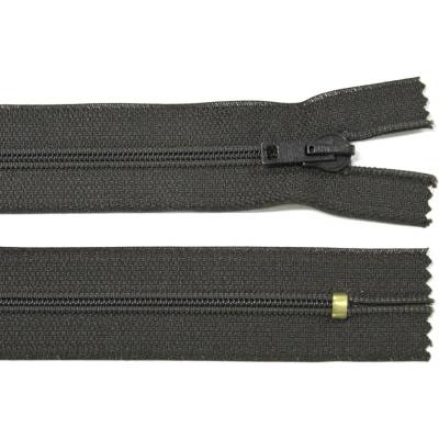 Spirálový zip no.5 nerozepínací 16cm tmavě hnědo-šedý