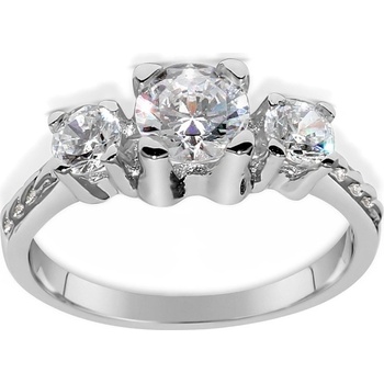 SILVEGO VIA strieborný prsteň so Swarovski Zirconia JJJR0801