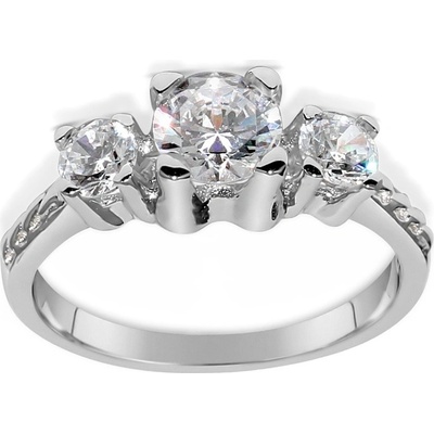 SILVEGO VIA strieborný prsteň so Swarovski Zirconia JJJR0801