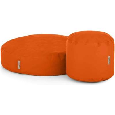 SakyPaky set sedací vak Žiži a taburet Oranžová