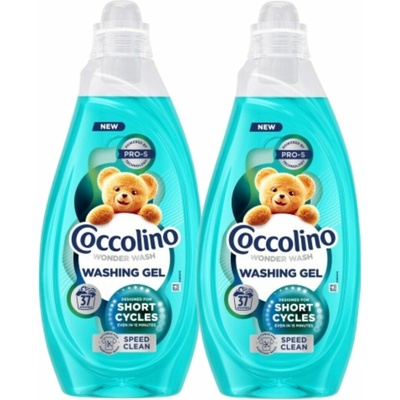 Coccolino Wonder Wash prací gél Speed Clean 2 x 1480 ml 74 PD