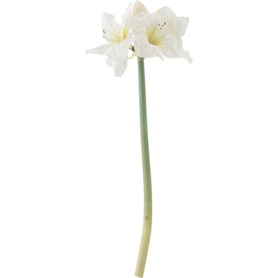 Bloomingville Umělá květina Amaryllis White 74 cm, bílá barva, plast