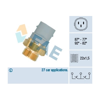 FAE Teplotní spínač, větrák chladiče 38160