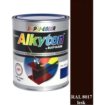 Rust Oleum Alkyton antikorózna farba na hrdzu 2v1 RAL 8017 tmavo hnedá 250 ml