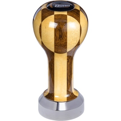 Buna Café tamper lak šachovnica, TP, nerez mat, plochý 41 mm