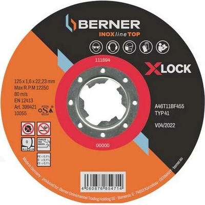 Berner Řezný kotouč 125 x 1.0 x 22.23 mm 399421 25ks