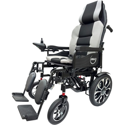 Zoela 6005XL Elektrický Invalidní vozík 52 cm polohovací Černý rám Šedé polstrování