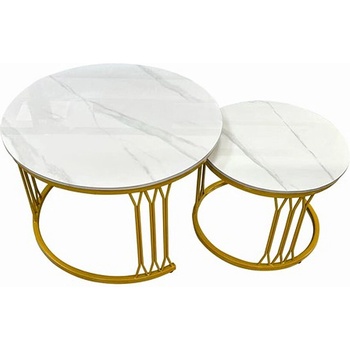 ЕВРОМАР Kamilia - комплект маси мрамор/злато (100.002.0327)