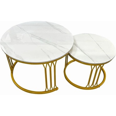 ЕВРОМАР Kamilia - комплект маси мрамор/злато (100.002.0327)