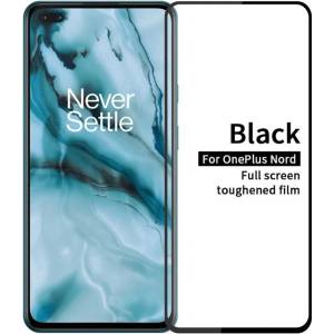 Удароустойчив стъклен протектор покриващ целия екран за OnePlus Nord - с черна рамка