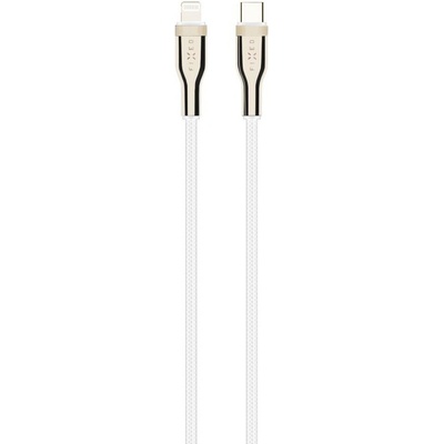 Fixed FIXDB-CL05-WH opletený USB-C/Lightning (PD), MFi, 0.5m, bílý