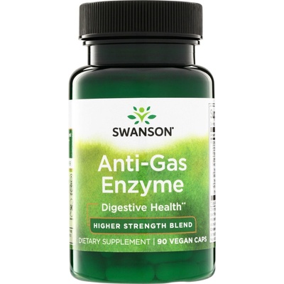 Swanson Anti-Gas Enzyme 90 rostlinných kapslí