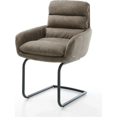 Delife Abelia-Flex s područkami mikrovlákno taupe vintage kulatá černá
