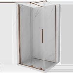 Mexen Velar плъзгаща се душ кабина 100 x 90 см, прозрачна, розово злато (871-100-090-01-60)