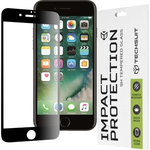Techsuit Протектор за iPhone 7 Plus / iPhone 8 Plus - 111D Full Cover / Full Glue Glass - Черен
