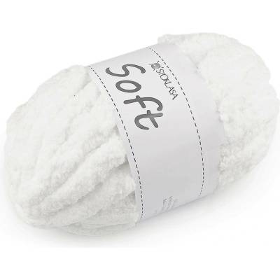 Pletací příze žinylková Soft 250 g Varianta: 20 bílá, Balení: 1 ks 57866/147363/281714