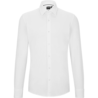HUGO BOSS Риза с дълъг ръкав Boss Men's P Hank Kent Long Sleeve Oxford Shirt - White