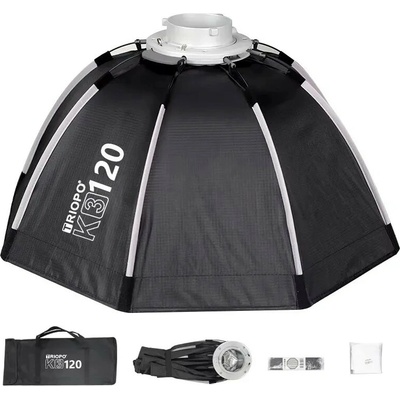 Triopo K3-120 softbox s držiakmi Bowens + voštinová mriežka 120 cm