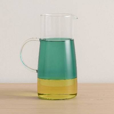 Hübsch – skleněný džbán Lemonade, 1300 ml, ručně foukaný