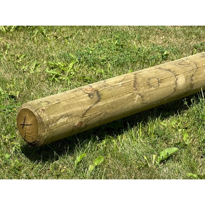 Dřevěná palisáda 300 cm, průměr 12 cm - s impregnací