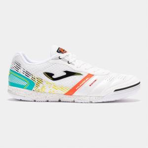 Joma Футболни обувки Joma Mundial Leather Indoor Football Trainers - White/Blue