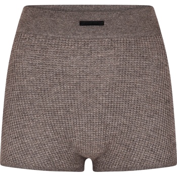 Fear of god essentials Поларени къси панталони FEAR OF GOD ESSENTIALS Women's Waffle Fleece Jogger Shorts - Homestead