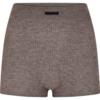 Fear of god essentials Поларени къси панталони FEAR OF GOD ESSENTIALS Women's Waffle Fleece Jogger Shorts - Homestead