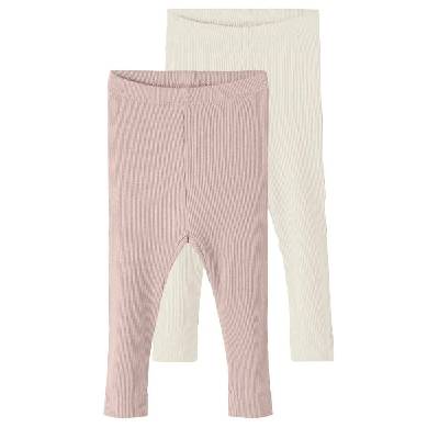 Клин Name it Kab leggings 2 units - Beige / Pink (Peyote Melange / Sepia Rose)