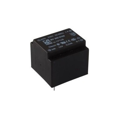 Trafo DPS 0,5VA 1x12V(42mA) 21,7x22,6x19 HAHN
