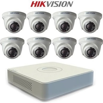 HIKVISION Комплект 8 бр. 5Mpx HD камери с DVR, преходници и захранване