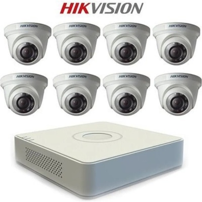 HIKVISION Комплект 8 бр. 5Mpx HD камери с DVR, преходници и захранване