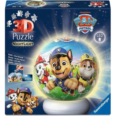 Ravensburger 3D Puzzleball Svítící Tlapková patrola 72 ks