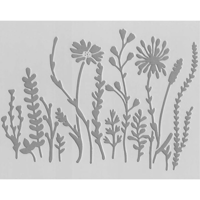 Creatissimo Plastová šablona 12x15cm květinová zahrada – Zboží Dáma